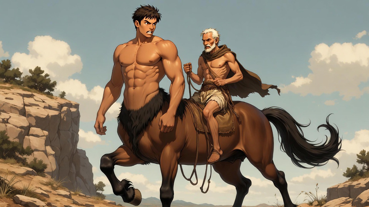 Centaur With Rider Old man riding on young centaur by pxgcz on DeviantArt