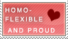 Homoflexible Pride stamp by Kikirini