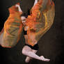 Ballerina sitting in the air