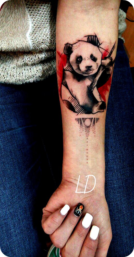 Panda tattoo, Bear tattoos, Panda art