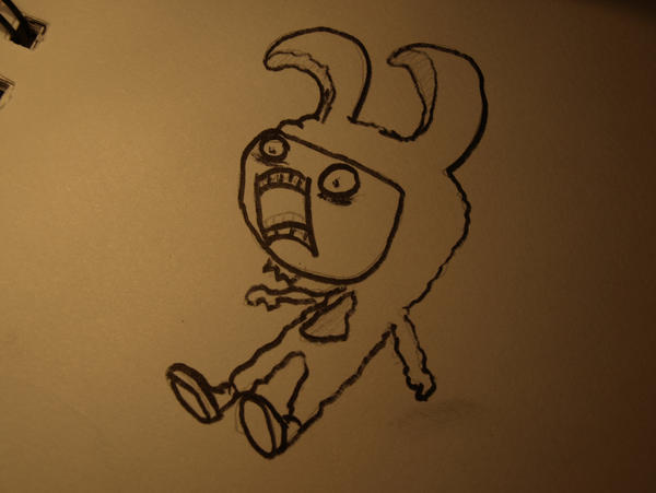 Freaked Out Rabbit One Freaked out Bunny by TimTheToolMancini on DeviantArt