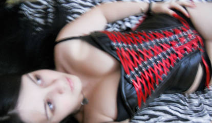 black n red corset