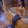 Mermaid tail out of water