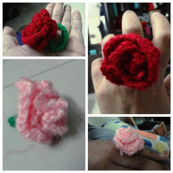 Crochet Rose Ring