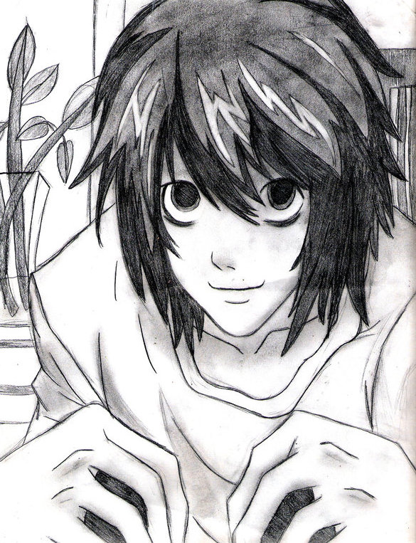 Ryuzaki 'L' / Death Note by HannyLough on DeviantArt