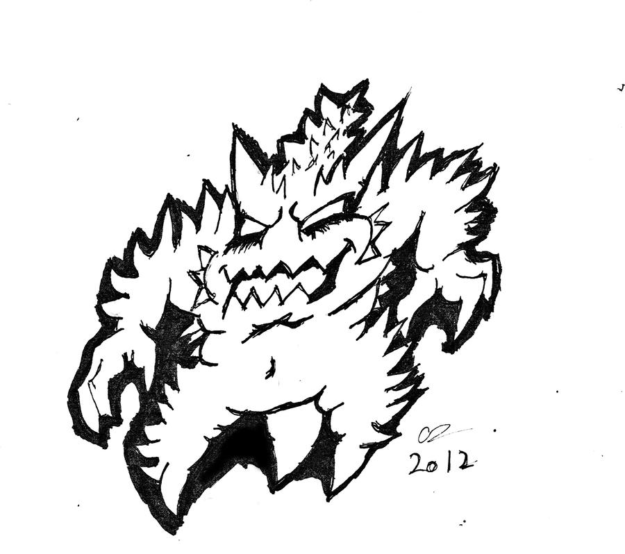 Spike Monster-Lineart