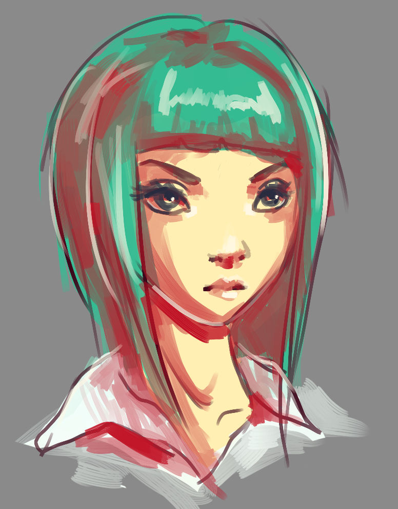 Random Girl Sketch by GlassPanda on DeviantArt