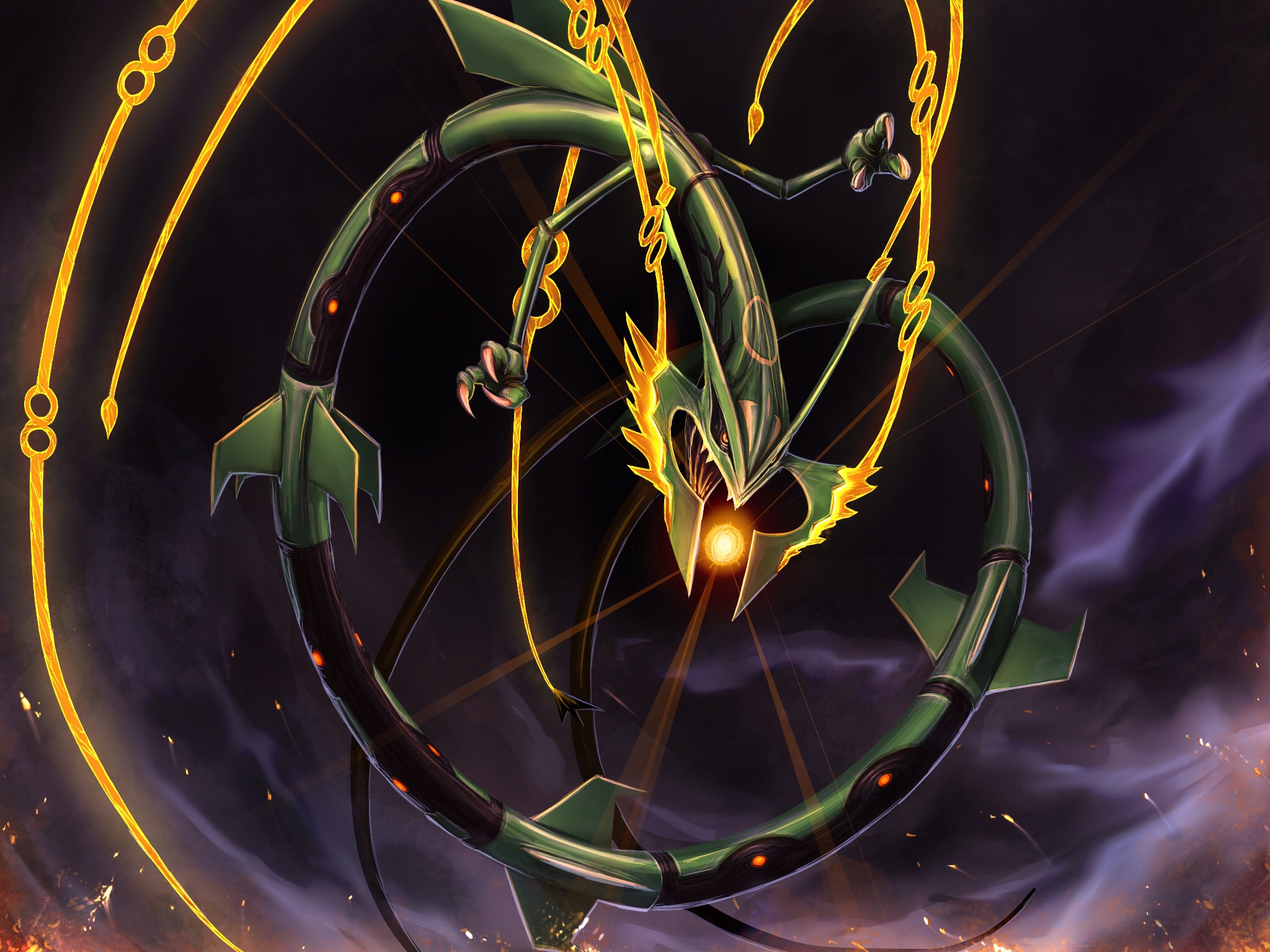 Shiny Mega Rayquaza (another edit) by WingsofFirelover142 on