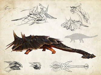 :hyperendocrin ankylosaurus: by Tapwing