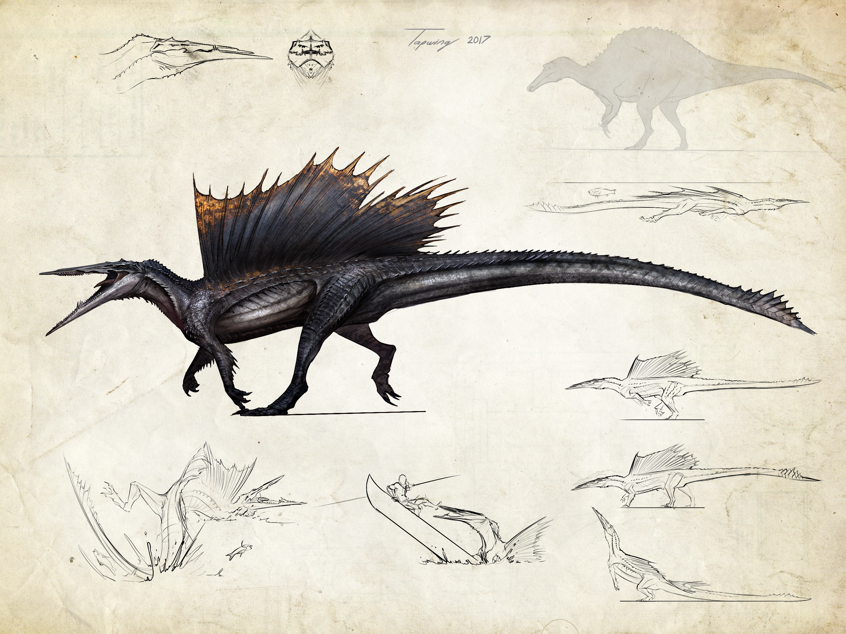 :Tissoplastic spinosaurus: by Tapwing