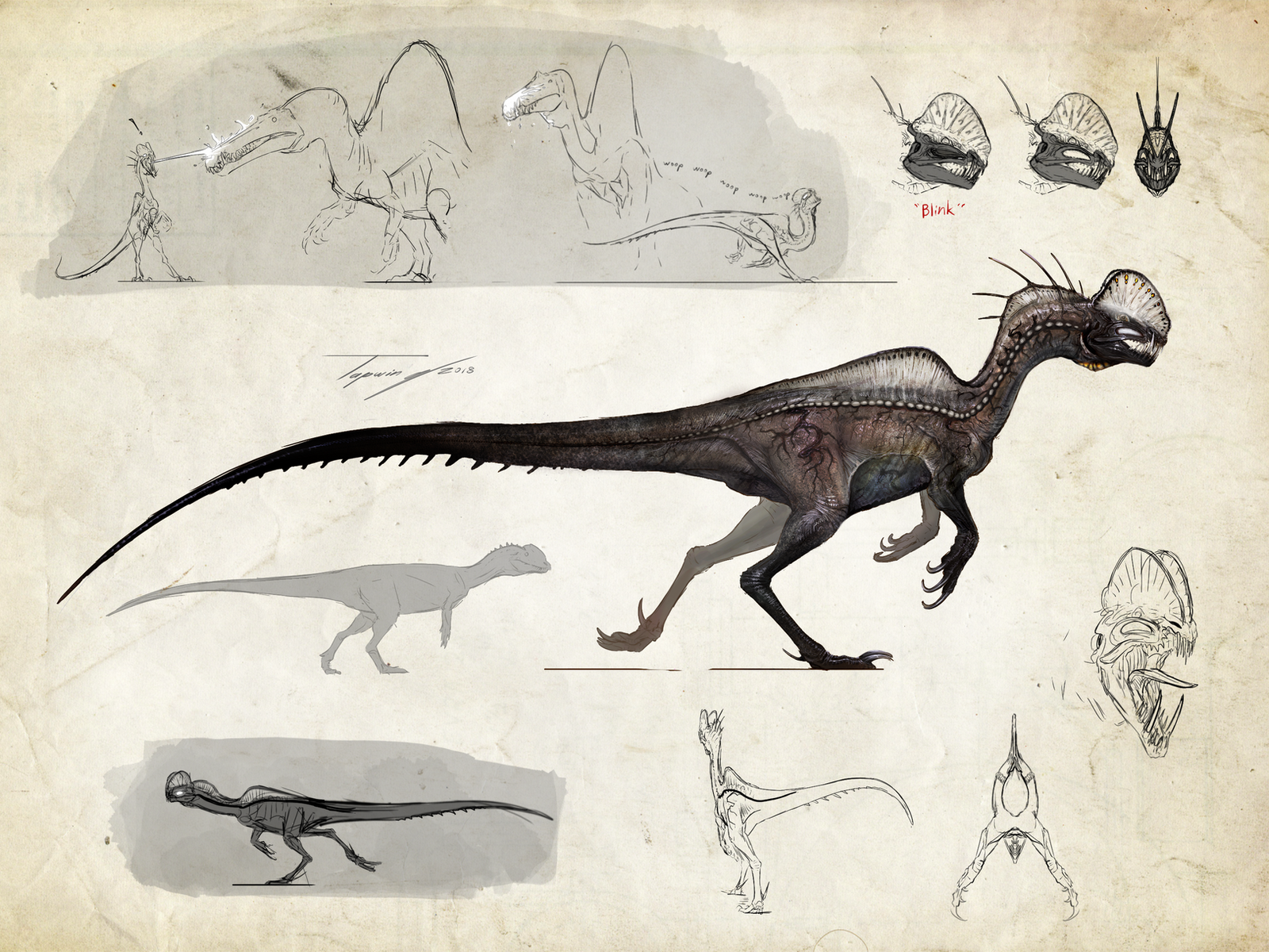 :Neurotenic Dilophosaurus: by Tapwing