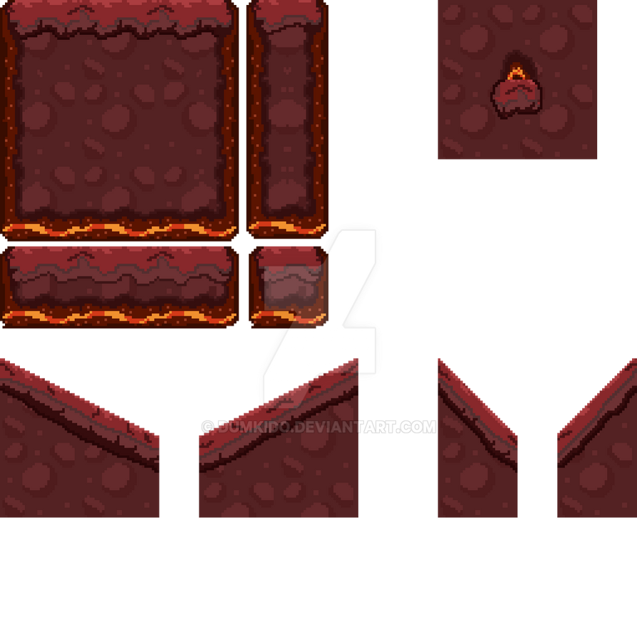 Volcano tileset by Dumkido on DeviantArt