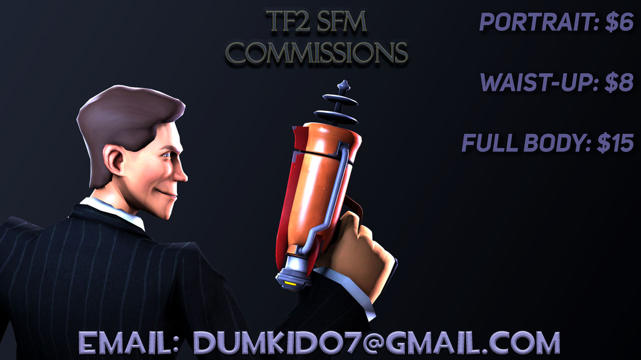 I'm doing Garry's mod Team Fortress 2 related artwork commissions