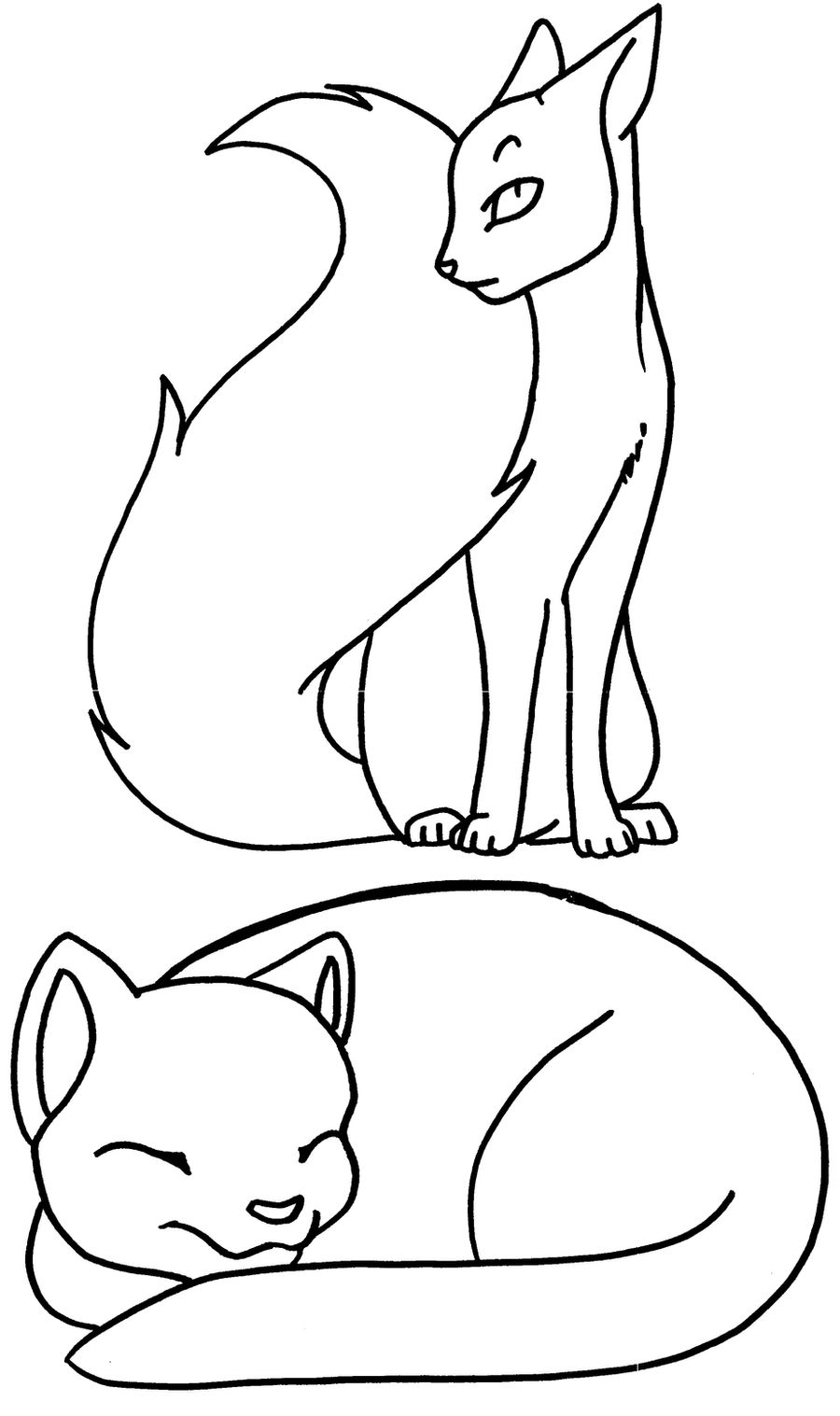 Coloring Pages Cat By Terasullen On Deviantart