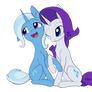 Comm - Rarity x Trixie
