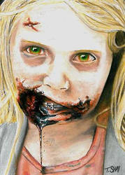 The Walking Dead  Little Girl Walker Sketch