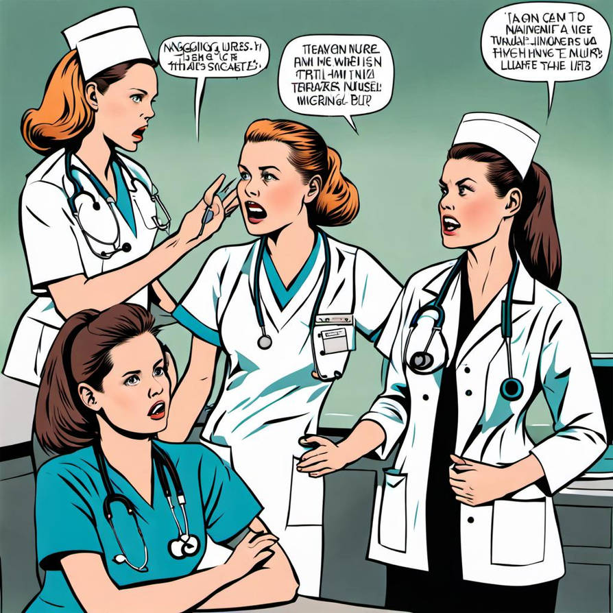 Nagging Drawing Nagging nurses by LowBudgetForLife on DeviantArt
