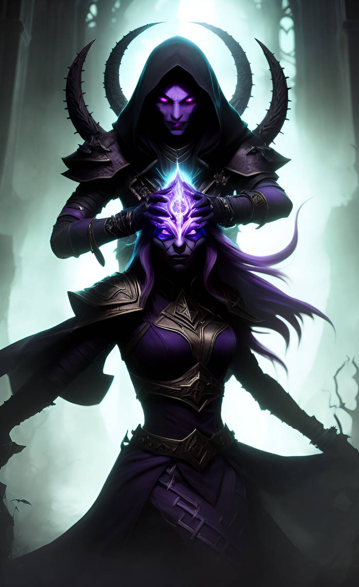 Drow warlock dark pact by musumek on DeviantArt