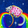 Nyan Cat in oil pastels