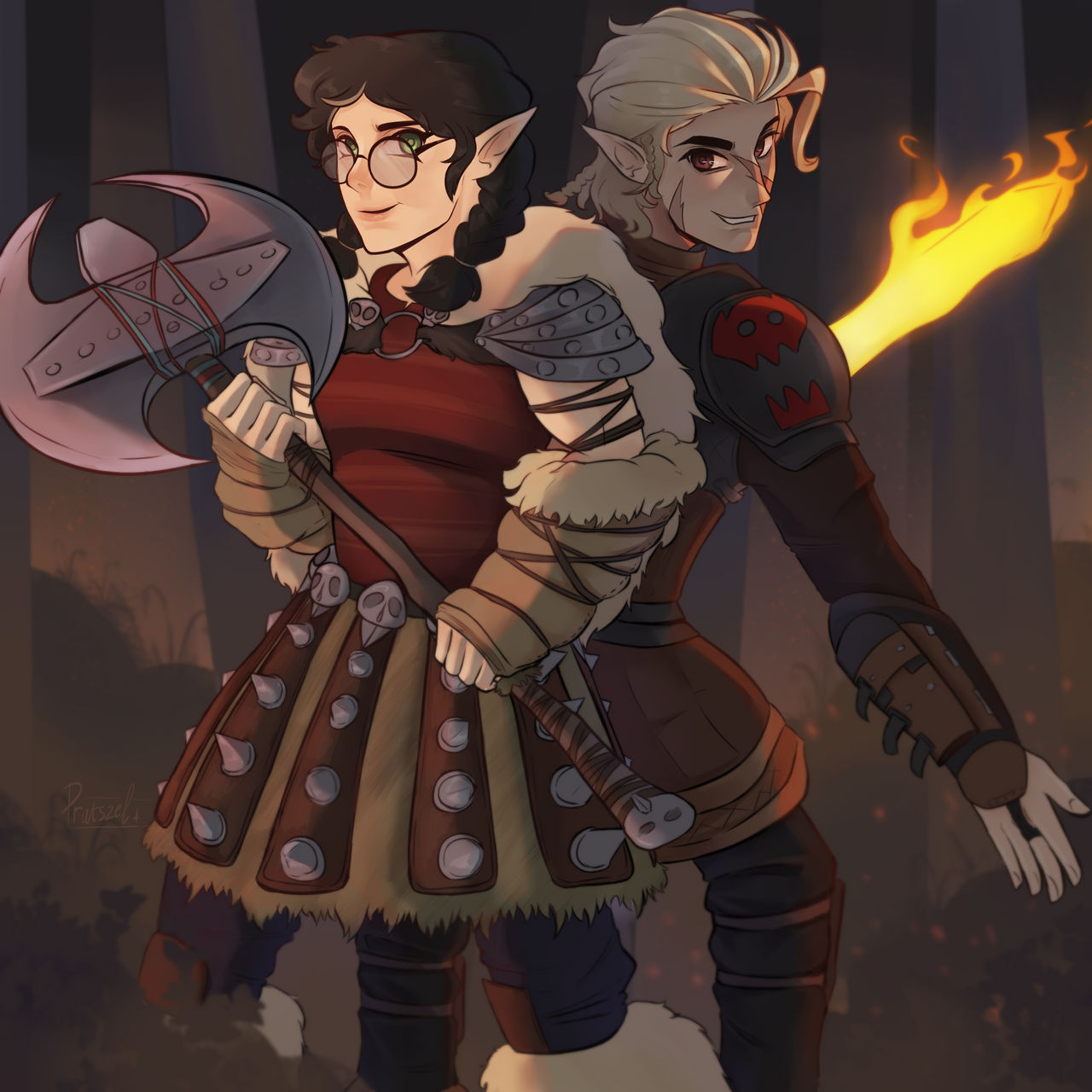 Wollow Rider Hunter and Willow The Dragon Riders by Star-Saber21 on DeviantArt