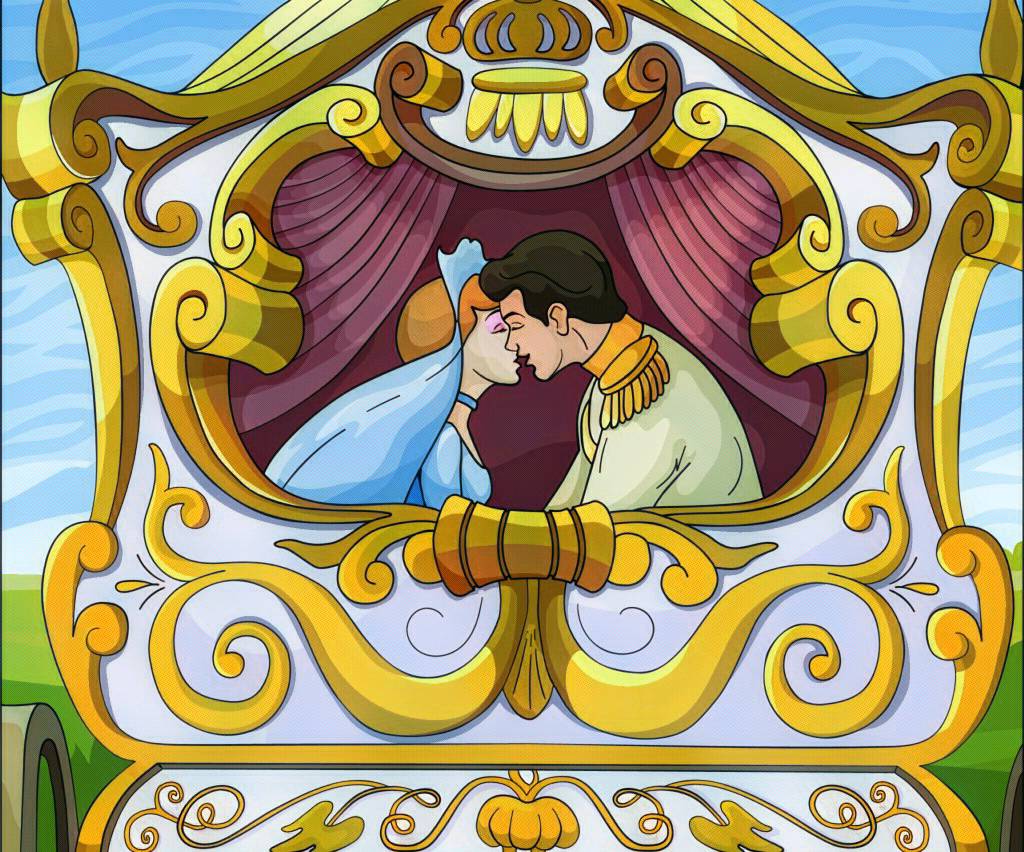 Cinderella and Prince Charming on their wedding by Dreamrabbit5 on