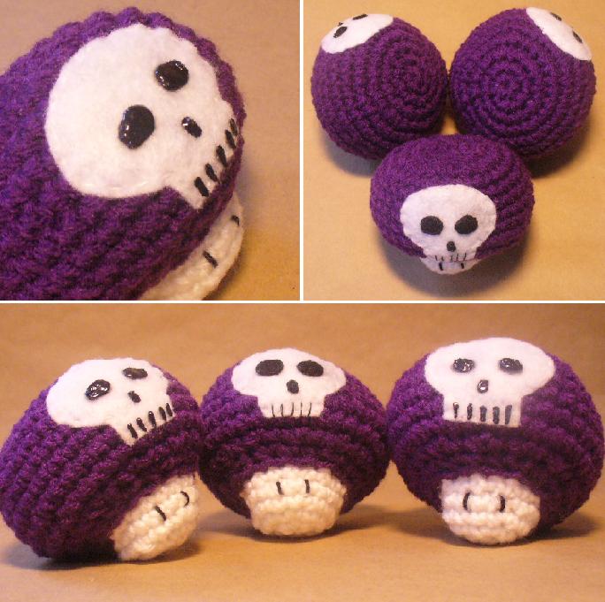 Amigurumi Poison Mushrooms