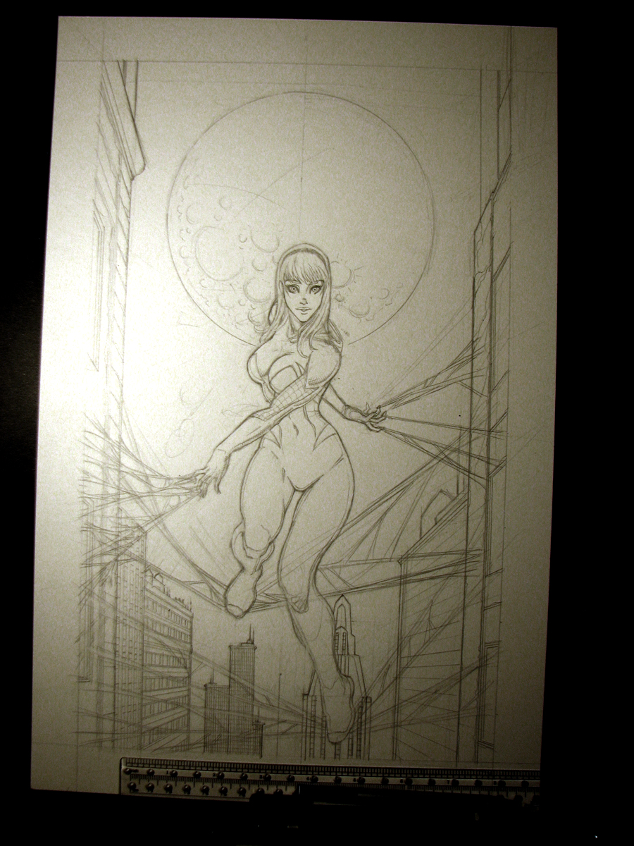 Spider Gwen pencils