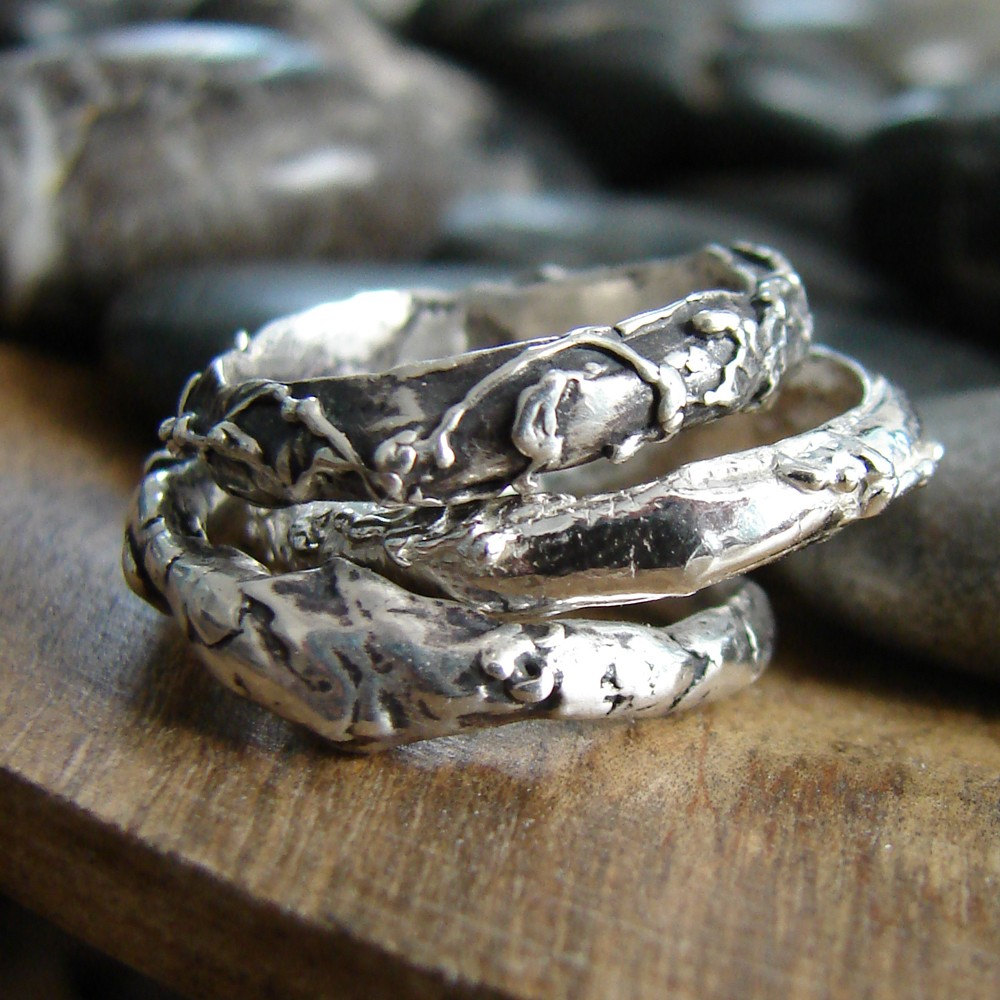 Silver.stacking.twig.rings.set.3