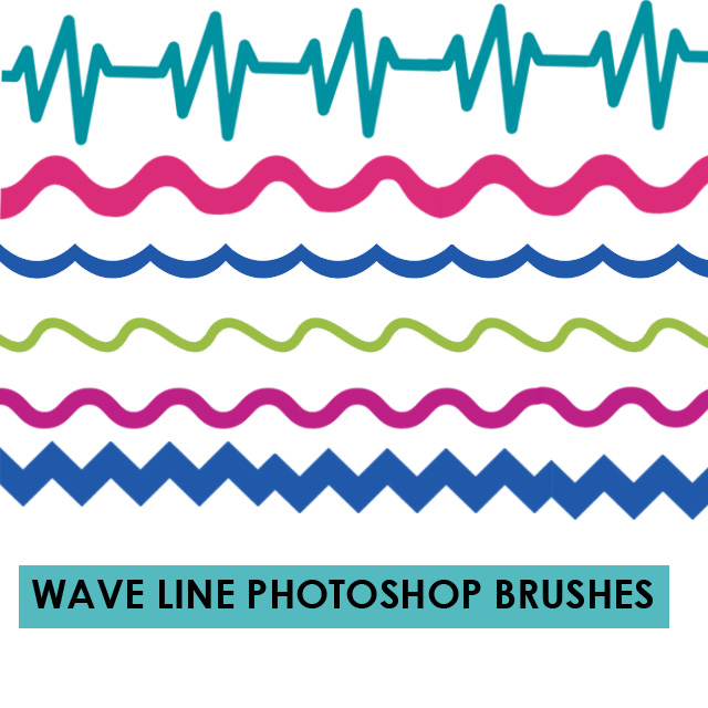 wave line photoshop brushes by