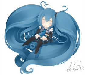 Little sleeping Miku