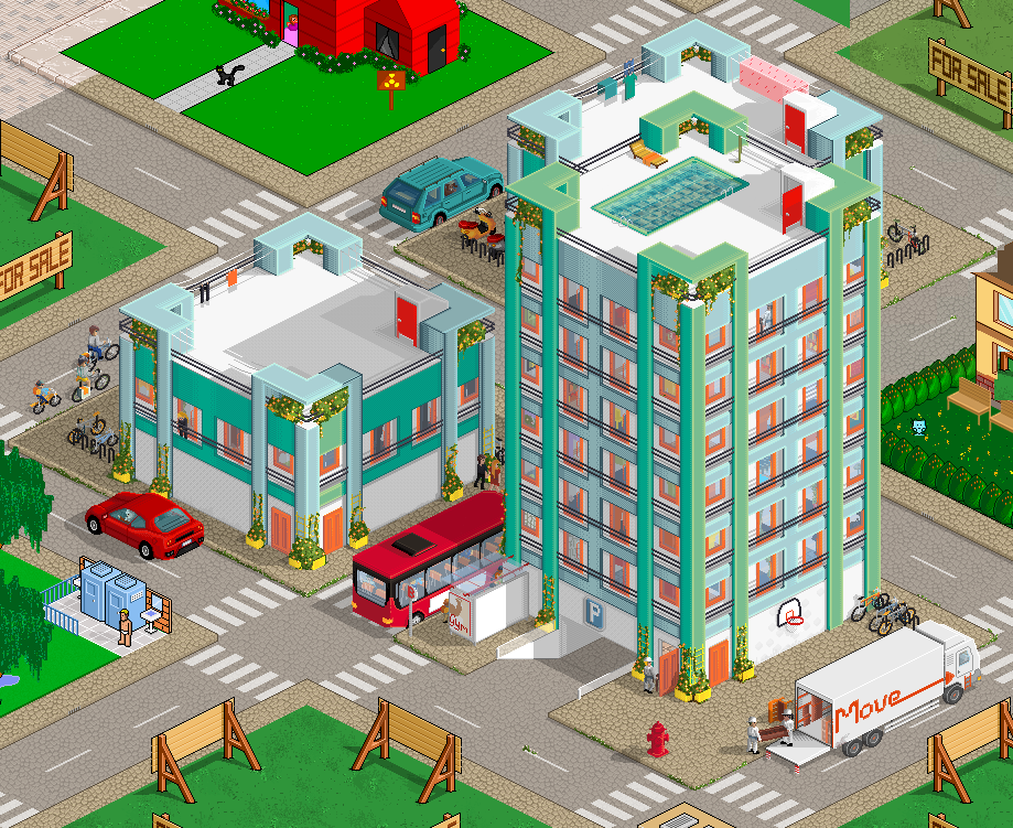 Apartment Buildings for Pixelart