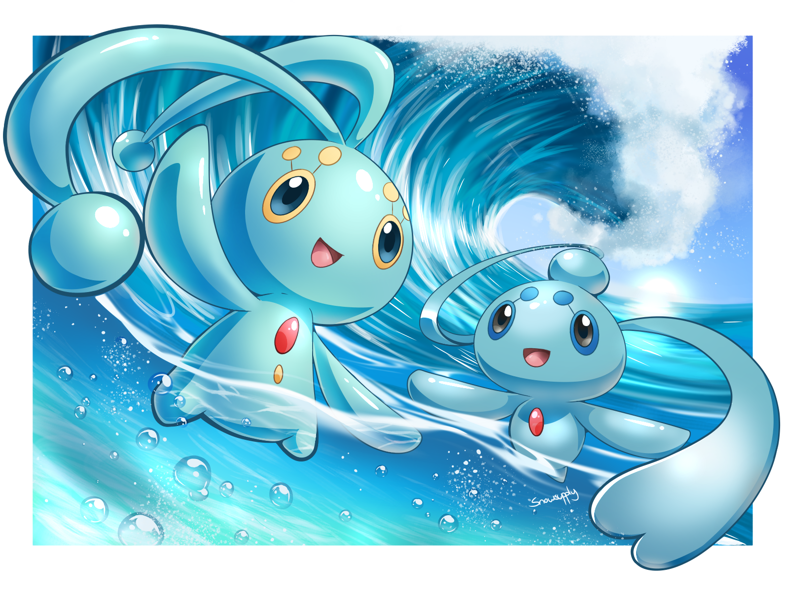 Shiny Request - Phione and Manaphy - by Cosmopoliturtle on DeviantArt