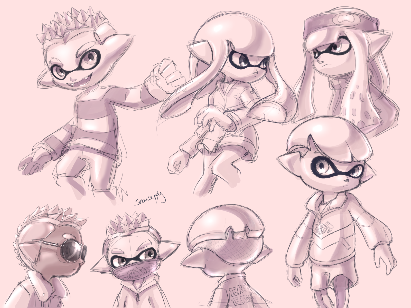 Complex Splatoon Drawing Splatoon sketches by Snowsupply on DeviantArt
