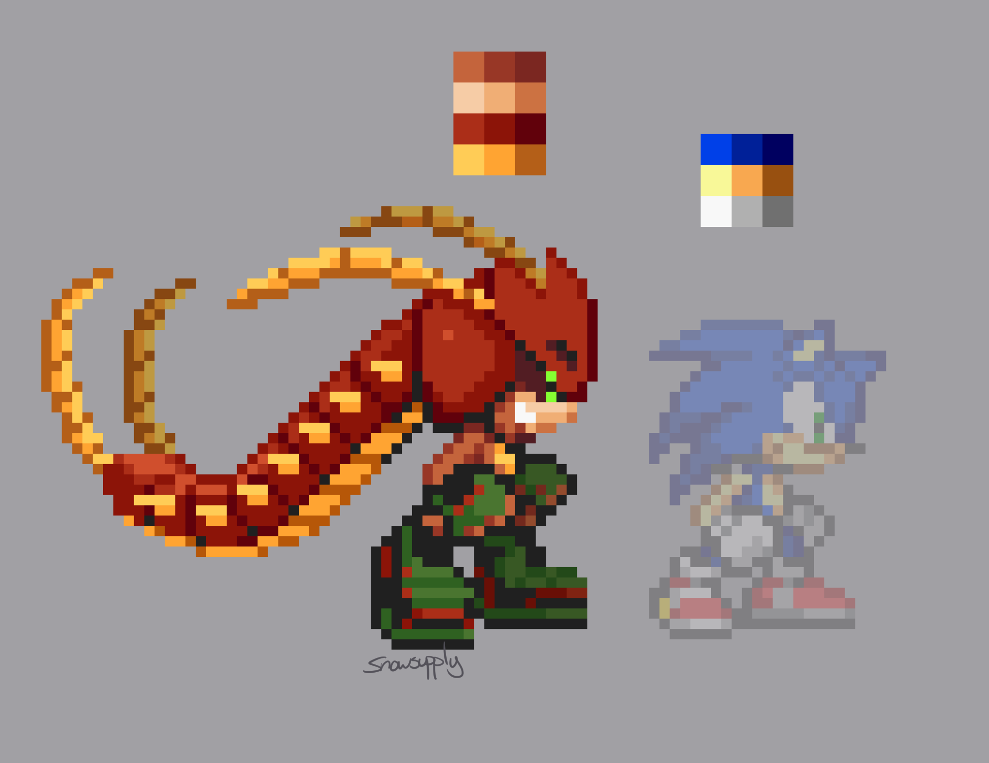 Sonic Chaos Sprites Better Colors by PixelMuigio44 on DeviantArt