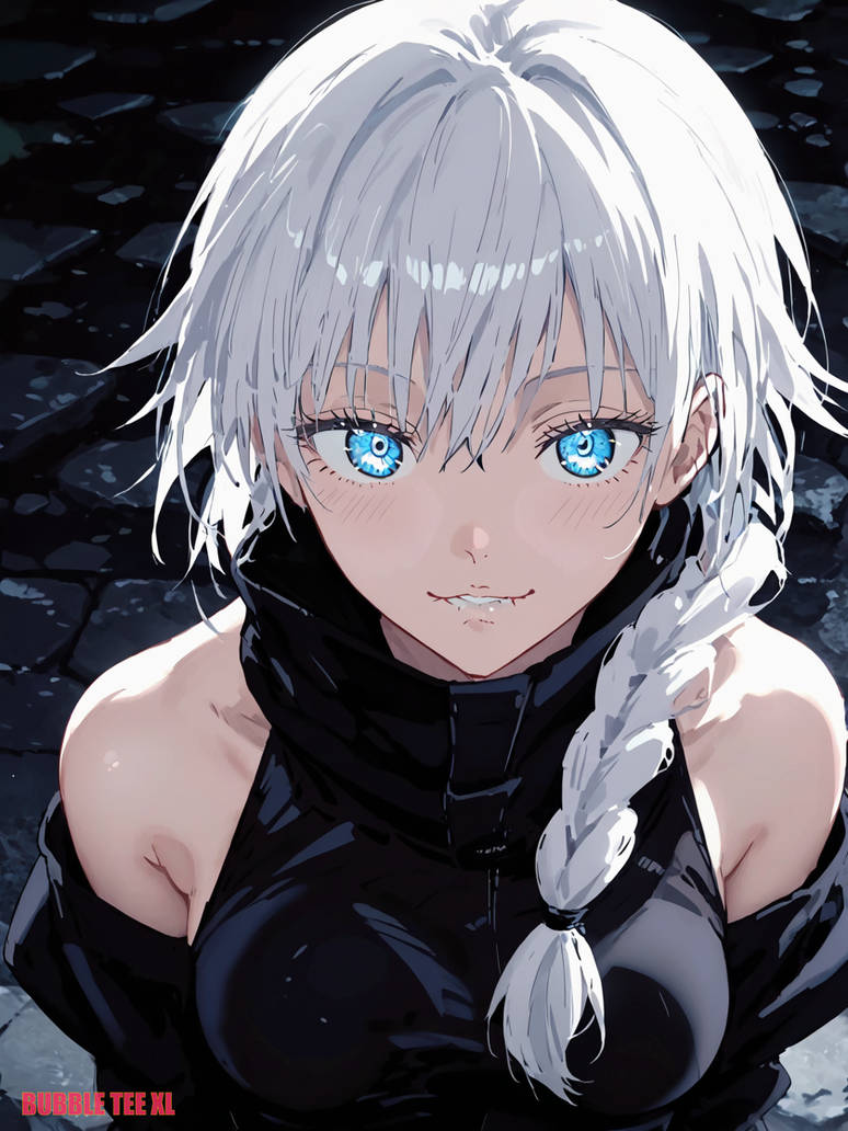 If Gojo was a girl by BubbleTeeXL on DeviantArt