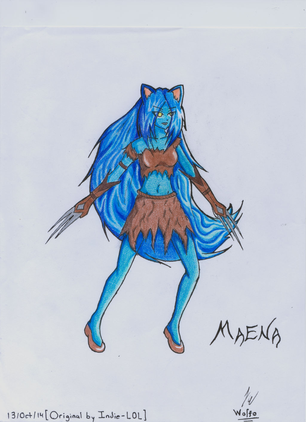Maena FanArt (Original by Indie-LOL) by Linkwolfo on DeviantArt