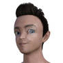 3d Anime Boy Head With Armani Hair