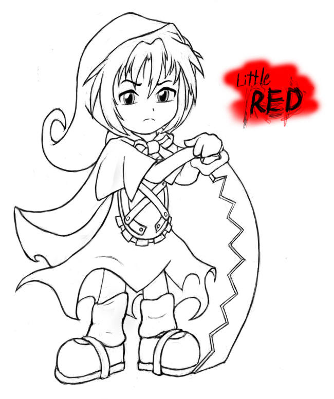 LittleRed Lineart by RyuV on DeviantArt