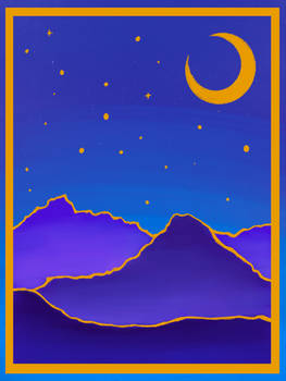 Aesthetic Mountains: Night Time