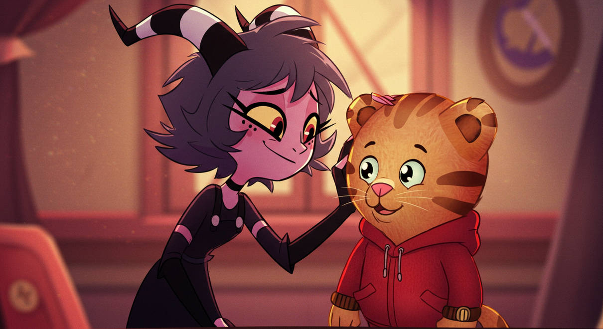 Deviantart Daniel Millie Petting Daniel Tiger by torrjua11011 on DeviantArt