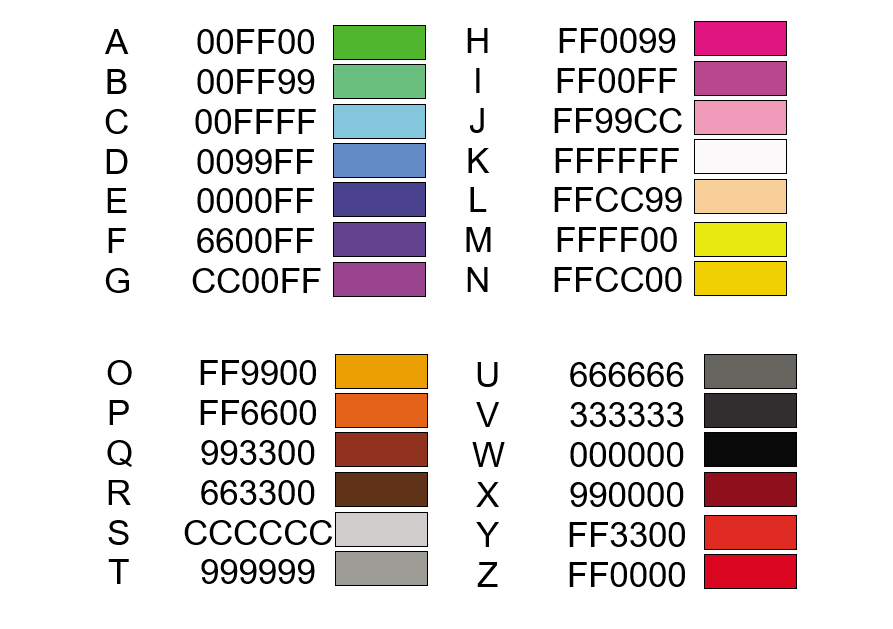 Color Coding for Behavior Letter Day by DennisGon12 on DeviantArt