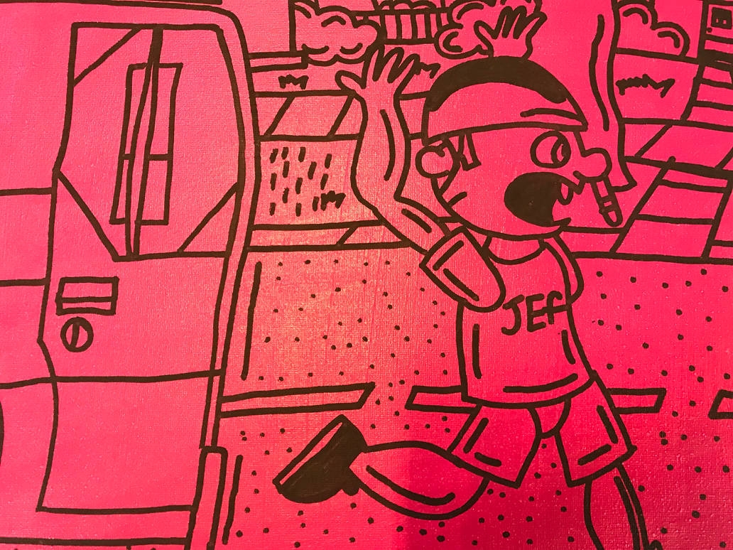 Jeffy ran over painting by toonguy2000 on DeviantArt