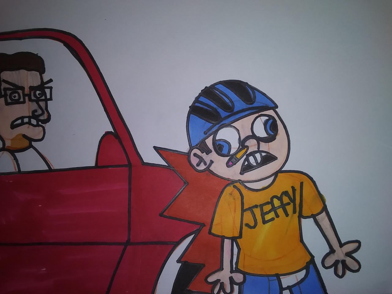 Hank Hill ran over Jeffy by toonguy2000 on DeviantArt