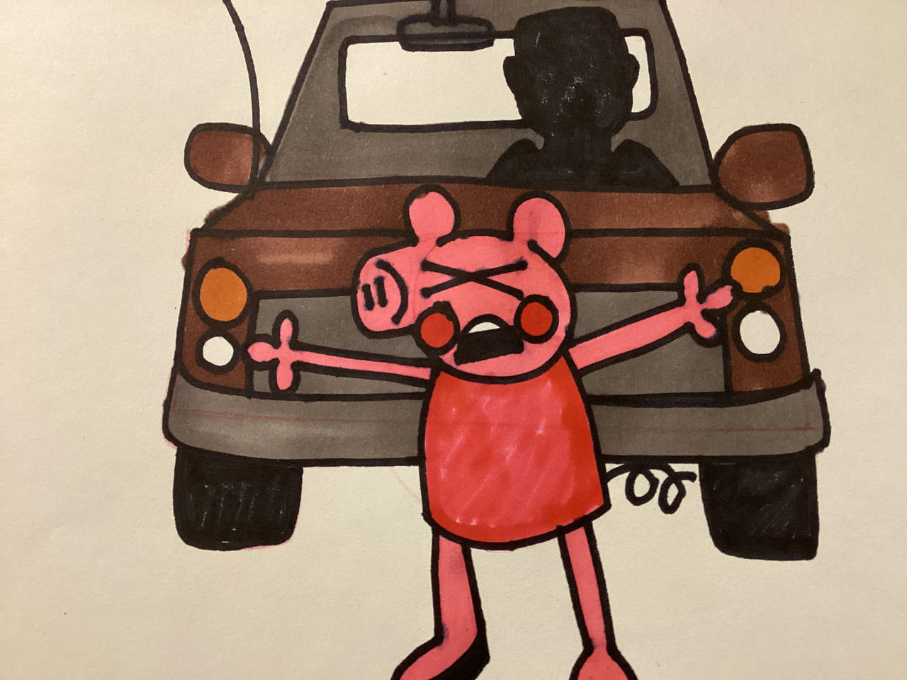 Peppa pig getting ran over by toonguy2000 on DeviantArt