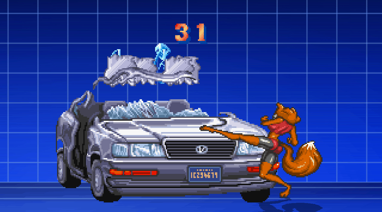 mugen foxy roxy destroying a car by toonguy2000 on DeviantArt