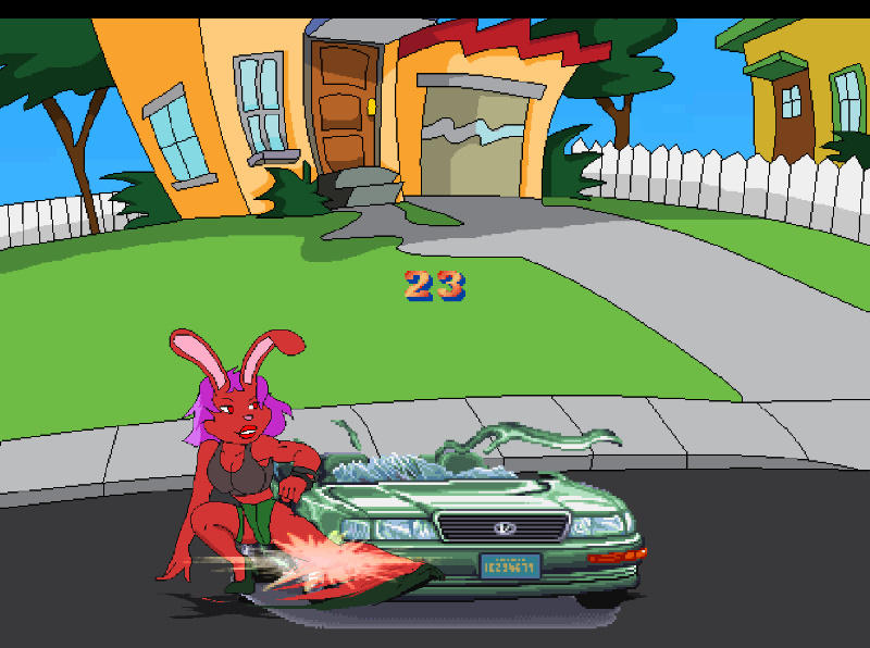 bun bun is destroying a car. by toonguy2000 on DeviantArt