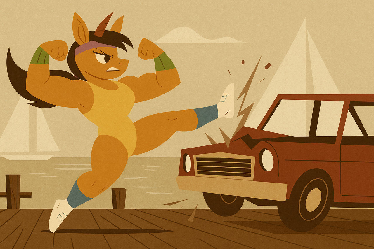 aj orange vs car 60s by toonguy2000 on DeviantArt