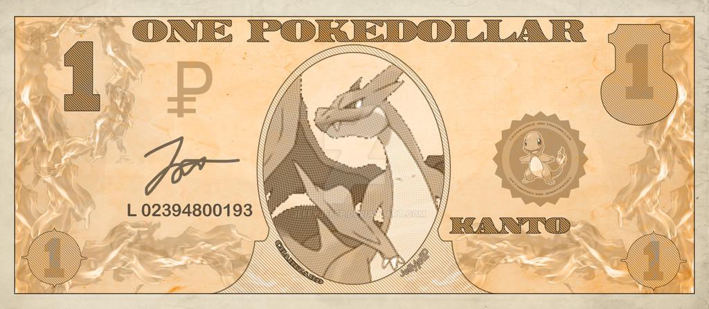 Mega Charizard Pokedollar by Jeffyjeffp on DeviantArt