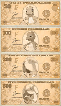 Kanto Charmander Pokedollar set