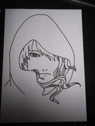 Anime Girl Hooded (No Colors)